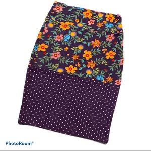 Super Cute Pattern Mixed Pencil Skirt
